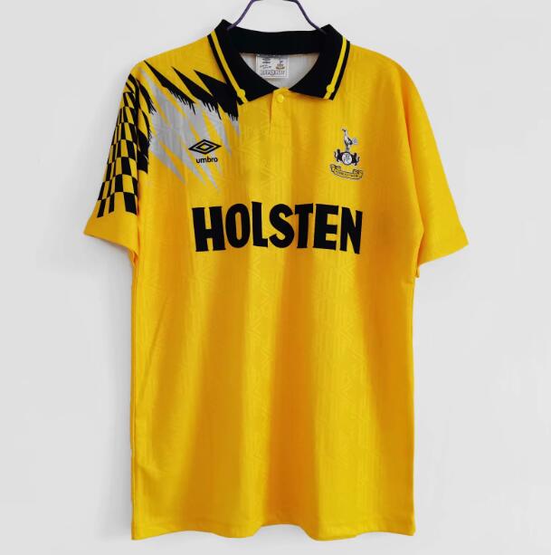 1992-94 Tottenham Hotspur Retro Yellow Away Kit Soccer Jersey